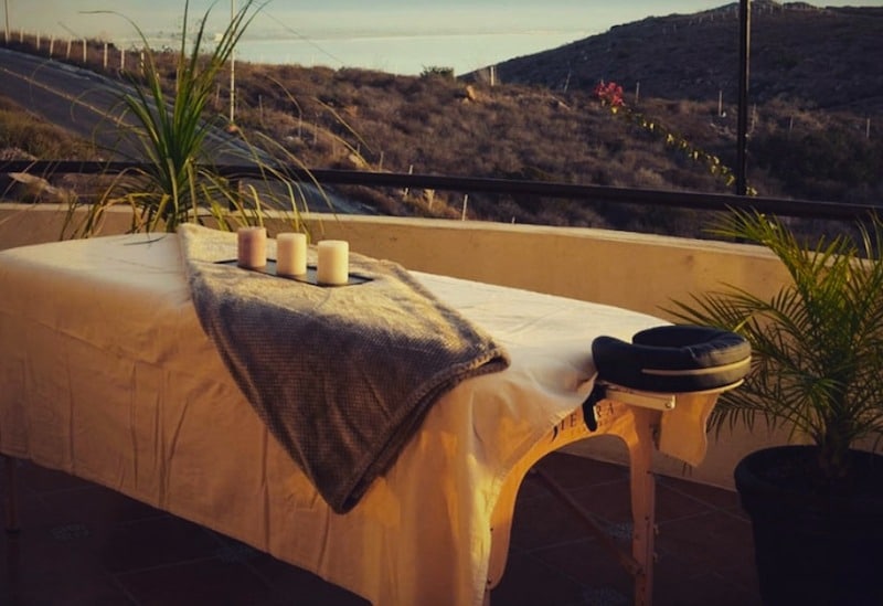 Massage table at the Rite Of Passage Mexico in Rosarito Beach, Mexico