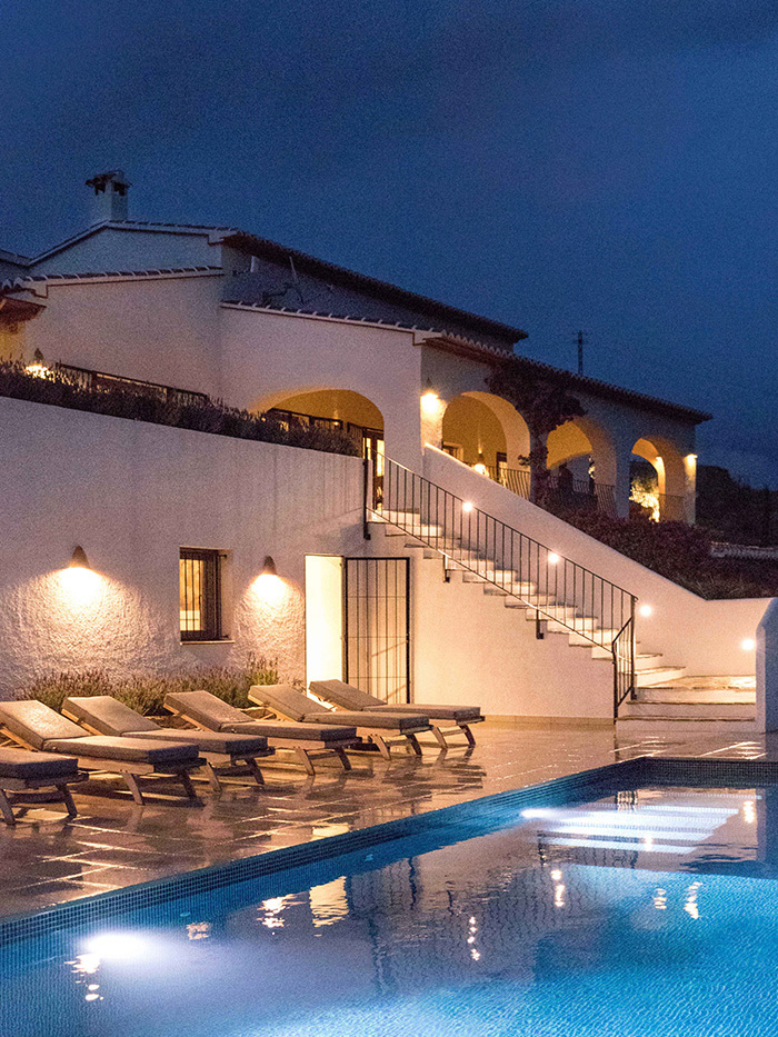 Pool and facilities at La Mezquita Retreats in El Campello, Alicante, Spain.