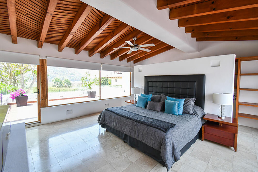 Eleusinia, Valle De Bravo, Mexico, guest bedroom.