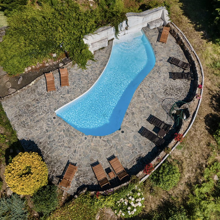 Swimming pool at Root Healing, Iboga Retreat in Sintra Portugal.