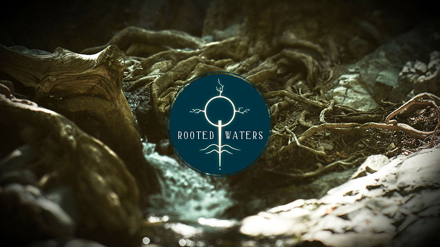 Rooted Waters in Salt Spring Island, British Columbia logo.