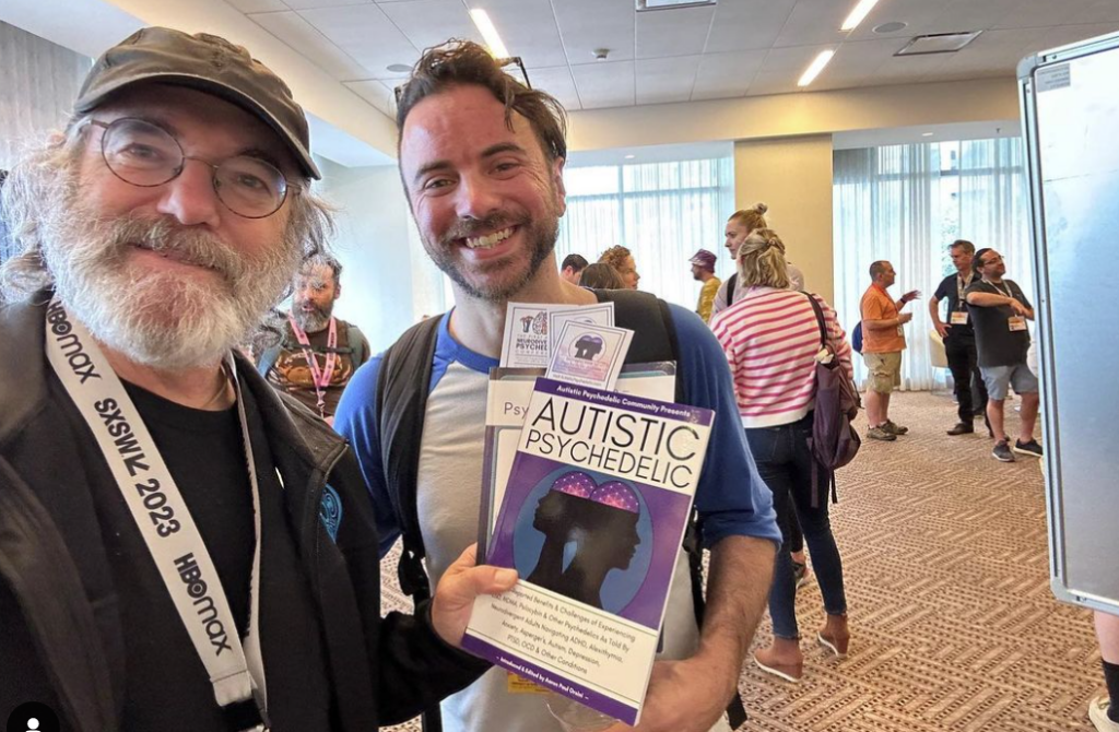 Aaron Orsini, right, with mycologist Paul Stamets. Courtesy photo. 