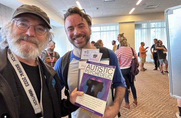 Aaron Orsini of Autistic Psychedelics with mycologist Paul Stamets.