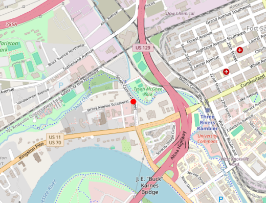 Map showing location of 865 Wellness + Ketamine in Knoxville, TN