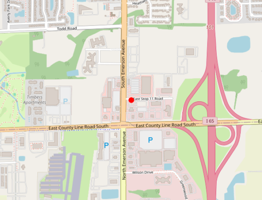 Map showing location of Accentus Mental Health in Indianapolis, IN