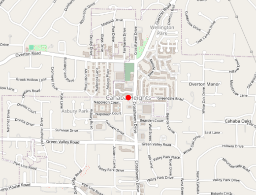 al_heights Vestavia Hills AL Map