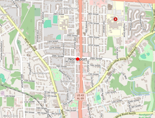 al_primetime Northport AL Map
