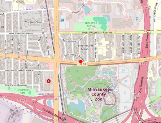Map showing location of American Behavioral Clinics – Bluemound in Milwaukee, WI
