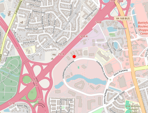 Map showing location of Chesapeake Psychological Associates in Chesapeake, VA