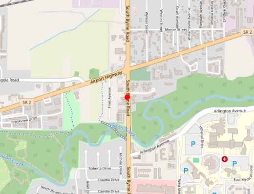 Map showing location of Dr. Kettlie Joseph Daniels, MD in Toledo, OH