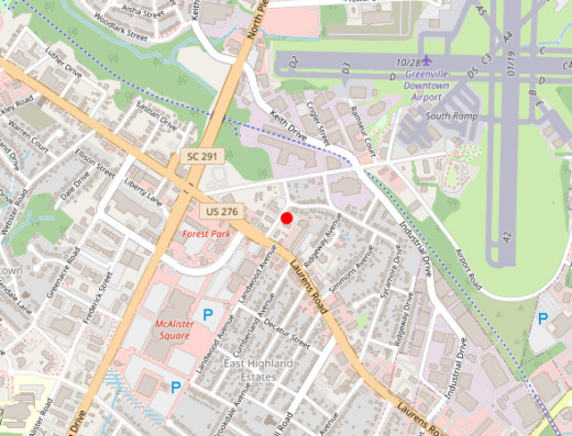 danita Greenville SC Map