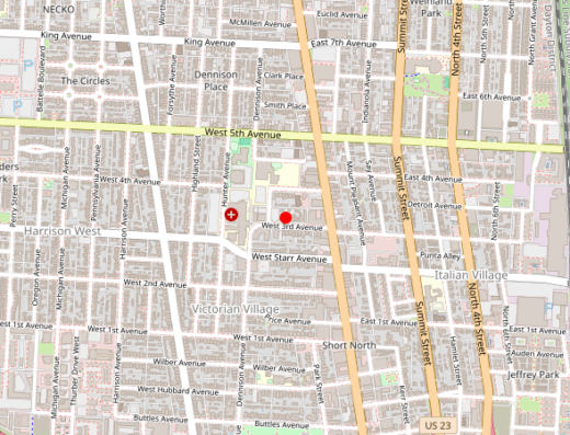 Map of peptide clinic location