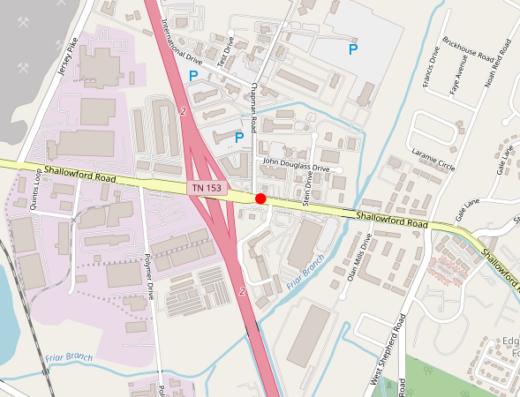 Map showing location of Faraday Health in Chattanooga, TN