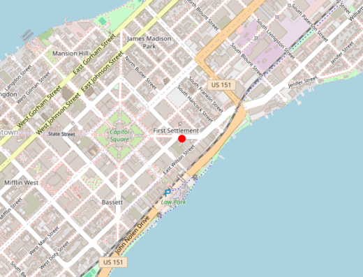 Map showing location of Forward Ketamine of Wisconsin in Madison, WI