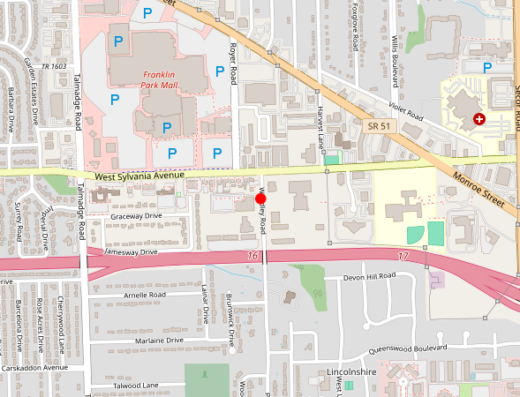 Map showing location of Harbor in Toledo, OH