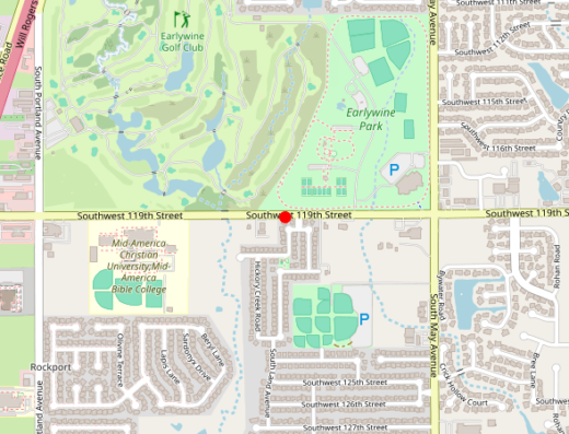 Map showing location of Hennessee & Associates in Oklahoma City, OK