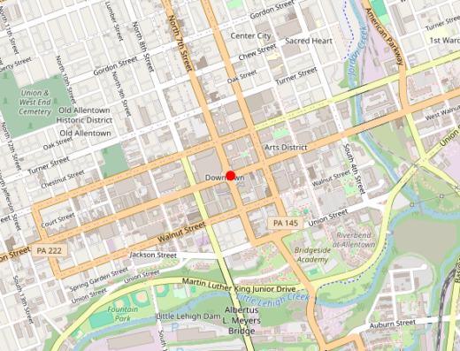 Map of peptide clinic location