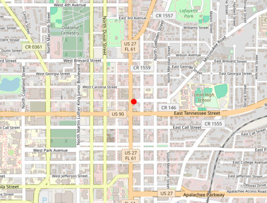 Map showing location of Lumina Mind Health in Tallahassee, FL