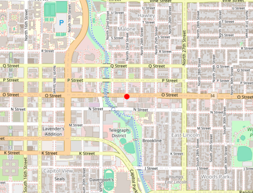 Map showing location of Lutheran Family Services Lincoln in Lincoln, NE
