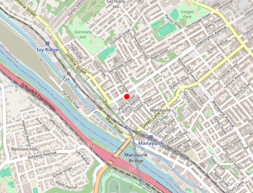 Map showing location of Meeting Point Health in Philadelphia, Pennsylvania