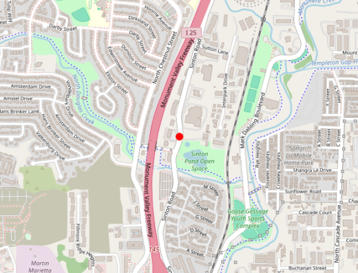 Map showing location of Mentally STRONG in Colorado Springs, CO