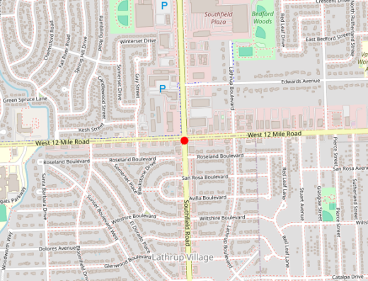 MI_AANDB_LATHRUP Lathrup Village MI Map