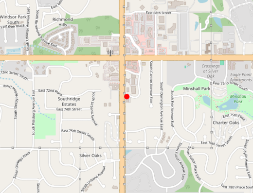 Map showing location of Mind Rejuvenation in Tulsa, OK