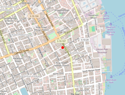 portico Charleston SC Map