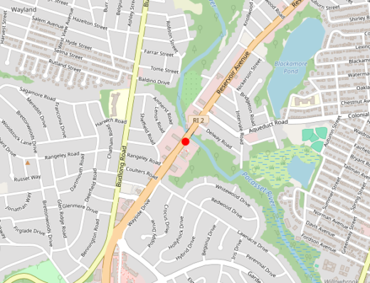 Map showing location of Rhode Island Counseling & Psychiatric Associates in Cranston, RI