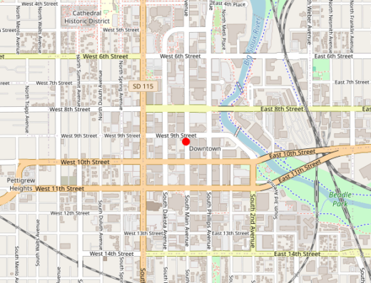 SD_VITALFLOW_SIOUX_FALLS Sioux Falls SD Map