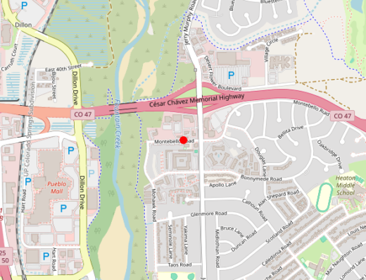 Map showing location of Southern Colorado TMS & Ketamine in Pueblo, CO