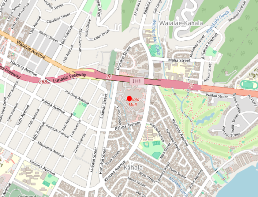 Map showing location of The Kahala Clinic in Honolulu, HI