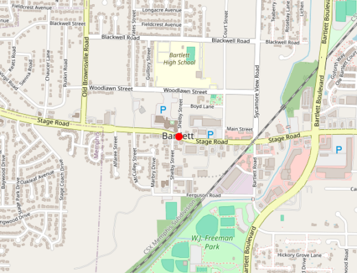 TN_METROMED_BARTLETT Bartlett TN Map