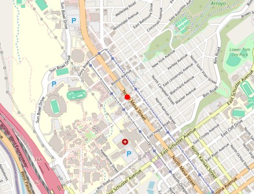 Map showing location of VitaMind Infusion Center in El Paso, TX