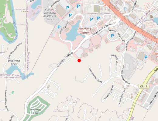 Map showing location of Vulcan Pain Management in Birmingham, AL