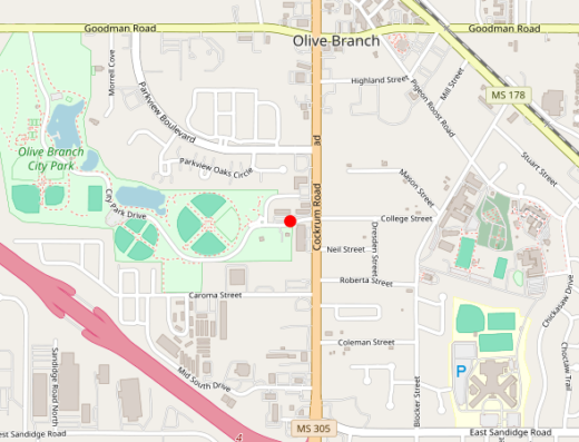 Impact Health Clinics Olive Branch Mississippi Map