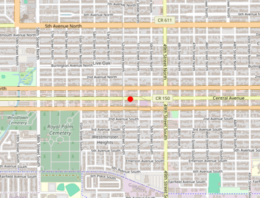 Living Young Center St. Petersburg Florida Map