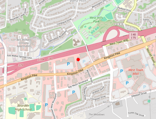 RevitalyzeMD Knoxville Tennessee Map