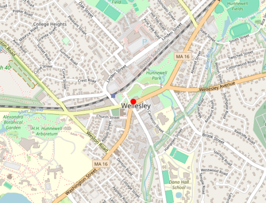 Thiesen MD Wellesley Massachusetts Map