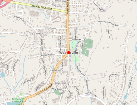 Asheville Psychedelic Psychotherapy Weaverville NC Map