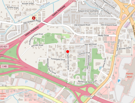 CAREolina Wellness and Infusion Center Winston-Salem NC Map