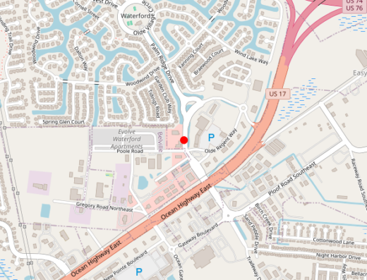 Coastline Wellness Leland NC Map
