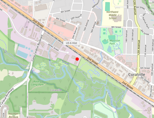 Corridor Ketamine Coralville IA Map