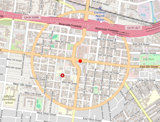 Estrella Aesthetics Surgical Arts Corona California Map