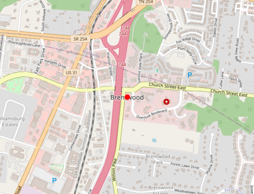 Howard Aubert MD — Urology and Peptide Therapy Brentwood Tennessee Map