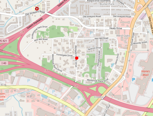 MyHealth1st Winston-Salem North Carolina Map