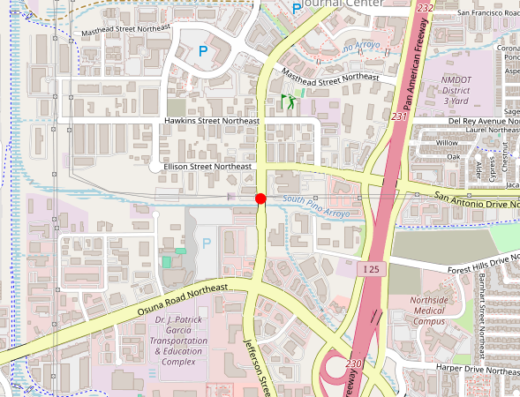 Ortega Wellness Albuquerque New Mexico Map