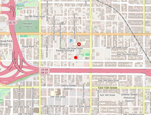 Parkside Psychiatric Hospital & Clinic Tulsa OK Map