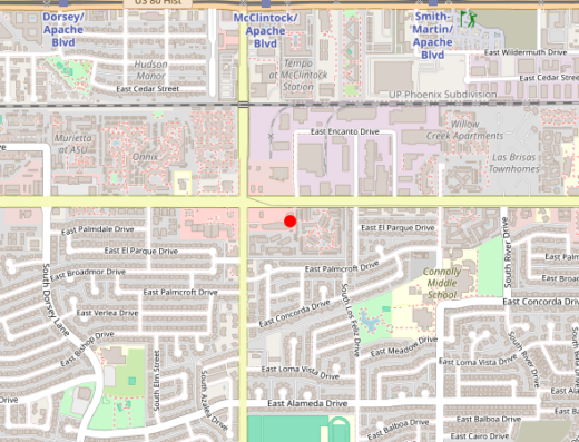 Phoenix Pointe Psychiatry Tempe AZ Map