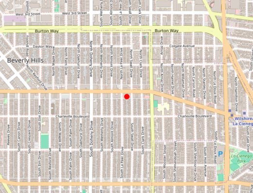 Robertson Wellness Aesthetics Beverly Hills California Map